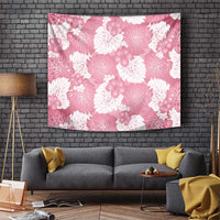 Pink Aloha Hawaii Tapestry Monstera Hibiscus Plumeria Seamless Vibes - Polynesian Pride