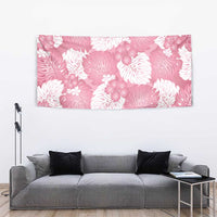Pink Aloha Hawaii Tapestry Monstera Hibiscus Plumeria Seamless Vibes - Polynesian Pride
