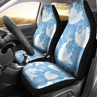 Blue Aloha Hawaii Car Seat Cover Monstera Hibiscus Plumeria Seamless Vibes - Polynesian Pride