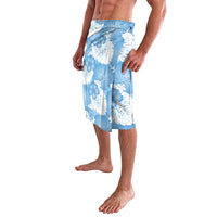 Blue Aloha Hawaii Lavalava Monstera Hibiscus Plumeria Seamless Vibes - Polynesian Pride
