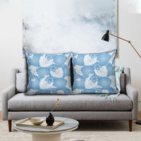 Blue Aloha Hawaii Pillow Cover Monstera Hibiscus Plumeria Seamless Vibes - Polynesian Pride