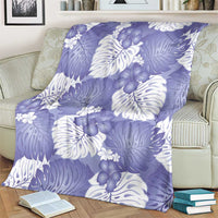 Purple Aloha Hawaii Blanket Monstera Hibiscus Plumeria Seamless Vibes - Polynesian Pride