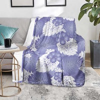 Purple Aloha Hawaii Blanket Monstera Hibiscus Plumeria Seamless Vibes - Polynesian Pride