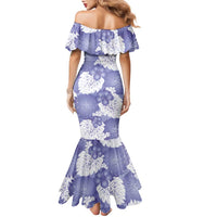 Purple Aloha Hawaii Family Matching Mermaid Dress and Hawaiian Shirt Monstera Hibiscus Plumeria Seamless Vibes LT14 - Polynesian Pride