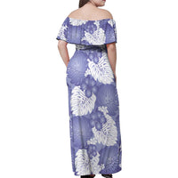 Purple Aloha Hawaii Family Matching Off Shoulder Maxi Dress and Hawaiian Shirt Monstera Hibiscus Plumeria Seamless Vibes - Polynesian Pride