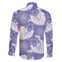Purple Aloha Hawaii Family Matching Puletasi and Hawaiian Shirt Monstera Hibiscus Plumeria Seamless Vibes LT14 - Polynesian Pride