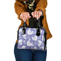 Purple Aloha Hawaii Shoulder Handbag Monstera Hibiscus Plumeria Seamless Vibes - Polynesian Pride