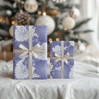 Purple Aloha Hawaii Wrapping Paper Monstera Hibiscus Plumeria Seamless Vibes - Polynesian Pride