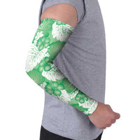 Green Aloha Hawaii Arm Sleeves Monstera Hibiscus Plumeria Seamless Vibes - Polynesian Pride