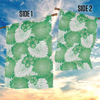 Green Aloha Hawaii Garden Flag Monstera Hibiscus Plumeria Seamless Vibes - Polynesian Pride