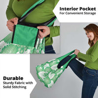 Green Aloha Hawaii Grocery Bag Monstera Hibiscus Plumeria Seamless Vibes - Polynesian Pride