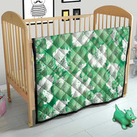 Green Aloha Hawaii Quilt Monstera Hibiscus Plumeria Seamless Vibes - Polynesian Pride