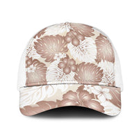 Mocha Mousse Aloha Hawaii Baseball Net Cap Monstera Hibiscus Plumeria Seamless Vibes LT14 One Size White Mocha Mousse - Polynesian Pride