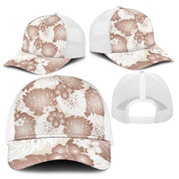 Mocha Mousse Aloha Hawaii Baseball Net Cap Monstera Hibiscus Plumeria Seamless Vibes LT14 - Polynesian Pride