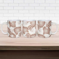 Mocha Mousse Aloha Hawaii Ceramic Mug Monstera Hibiscus Plumeria Seamless Vibes - Polynesian Pride