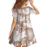 Mocha Mousse Aloha Hawaii Family Matching Long Sleeve Bodycon Dress and Hawaiian Shirt Monstera Hibiscus Plumeria Seamless Vibes LT14 - Polynesian Pride