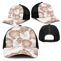 Mocha Mousse Aloha Hawaii Mesh Trucker Cap Monstera Hibiscus Plumeria Seamless Vibes LT14 - Polynesian Pride