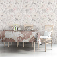 Mocha Mousse Aloha Hawaii Tablecloth Monstera Hibiscus Plumeria Seamless Vibes - Polynesian Pride