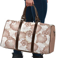 Mocha Mousse Aloha Hawaii Travel Bag Monstera Hibiscus Plumeria Seamless Vibes - Polynesian Pride