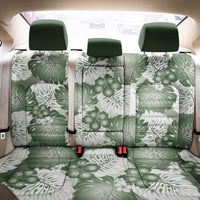 Sage Green Aloha Hawaii Back Car Seat Cover Monstera Hibiscus Plumeria Seamless Vibes - Polynesian Pride