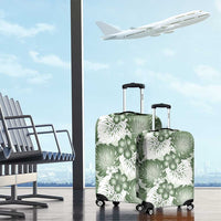 Sage Green Aloha Hawaii Luggage Cover Monstera Hibiscus Plumeria Seamless Vibes - Polynesian Pride