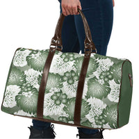 Sage Green Aloha Hawaii Travel Bag Monstera Hibiscus Plumeria Seamless Vibes - Polynesian Pride