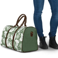 Sage Green Aloha Hawaii Travel Bag Monstera Hibiscus Plumeria Seamless Vibes - Polynesian Pride