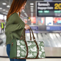 Sage Green Aloha Hawaii Travel Bag Monstera Hibiscus Plumeria Seamless Vibes - Polynesian Pride
