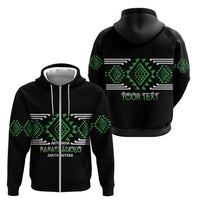 Aotearoa Atua Papatuanuku Personalised Zip Hoodie Maori Earth Mother Taniko Motifs LT14 - Polynesian Pride
