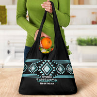 Aotearoa Atua Tangaroa Grocery Bag Maori God Of The Sea Taniko Motifs LT14 - Polynesian Pride
