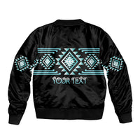 Aotearoa Atua Tangaroa Personalised Sleeve Zip Bomber Jacket Maori God Of The Sea Taniko Motifs LT14 - Polynesian Pride