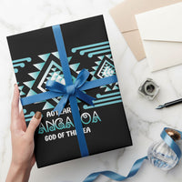 Aotearoa Atua Tangaroa Wrapping Paper Maori God Of The Sea Taniko Motifs LT14 - Polynesian Pride