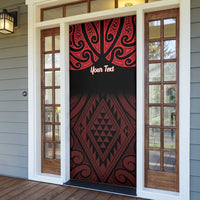 Personalised Keep Maori Wards New Zealand Door Cover Stronger Together Aotearoa Taniko - Polynesian Pride