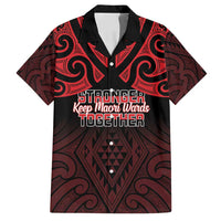 Personalised Keep Maori Wards New Zealand Family Matching Tank Maxi Dress and Hawaiian Shirt Stronger Together Aotearoa Taniko - Polynesian Pride
