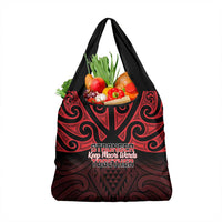 Keep Maori Wards New Zealand Grocery Bag Stronger Together Aotearoa Taniko - Polynesian Pride