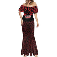 Personalised Keep Maori Wards New Zealand Mermaid Dress Stronger Together Aotearoa Taniko - Polynesian Pride