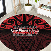Keep Maori Wards New Zealand Round Carpet Stronger Together Aotearoa Taniko - Polynesian Pride