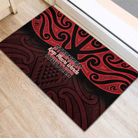 Keep Maori Wards New Zealand Rubber Doormat Stronger Together Aotearoa Taniko - Polynesian Pride