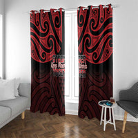 Keep Maori Wards New Zealand Window Curtain Stronger Together Aotearoa Taniko - Polynesian Pride
