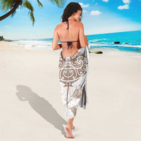 New Zealand Manta Ray Tattoo Sarong Aotearoa Maori Haehae Beige - Polynesian Pride