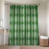 Green Hawaiian Quilt Bathroom Set Hawaii Pineapple Monstera Palaka Motifs - Polynesian Pride