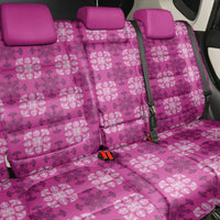 Pink Hawaiian Quilt Back Car Seat Cover Hawaii Pineapple Monstera Palaka Motifs - Polynesian Pride