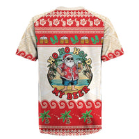 Mele Kalikimaka Hawaii Rugby Jersey Funny Beer-Loving Santa Hawaiian Tropical - Polynesian Pride