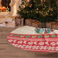Mele Kalikimaka Hawaii Tree Skirt Funny Beer-Loving Santa Hawaiian Tropical - Polynesian Pride