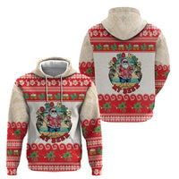 Mele Kalikimaka Hawaii Zip Hoodie Funny Beer-Loving Santa Hawaiian Tropical - Polynesian Pride