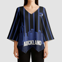 New Zealand Auckland Football Custom Kimono Sleeve Blouse Go City of Sails Est 2025 LT14 - Polynesian Pride