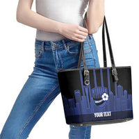 New Zealand Auckland Football Custom Leather Tote Bag Go City of Sails Est 2025 LT14 - Polynesian Pride