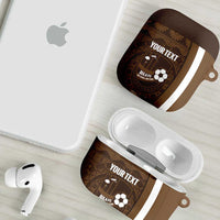 Bula Fiji Football Custom AirPods Case One Vanua One Team Tapa Pattern