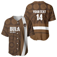 Bula Fiji Football Custom Baseball Jersey One Vanua One Team Tapa Pattern