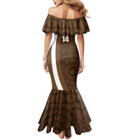 Bula Fiji Football Custom Mermaid Dress One Vanua One Team Tapa Pattern